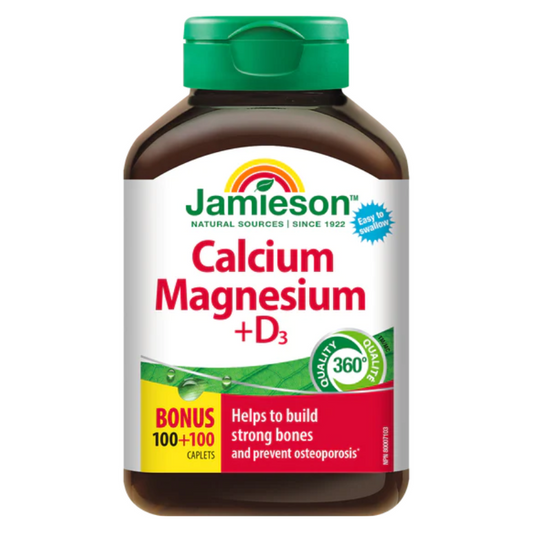 Jamieson Calcium Magnesium with Vitamin D 333 mg 100+100 Caplets