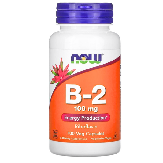 Now Vitamin B2 100 mg 100 Capsules