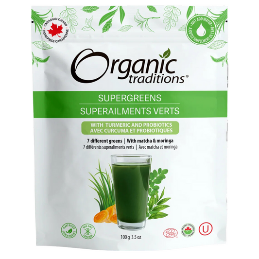 Organic Traditions Supergreens Original with Turmeric 100g