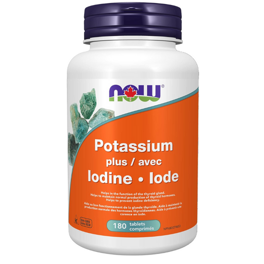 Now Potassium + Iodine 225 mcg 180 Tabs