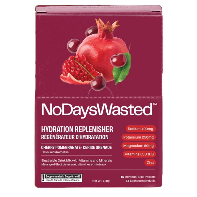 NoDaysWasted Labs 櫻桃石榴電解質粉末飲料 15包