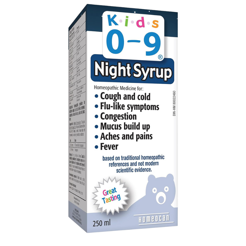 Homeocan 0-9歲兒童 夜間咳嗽感冒糖漿 250ml