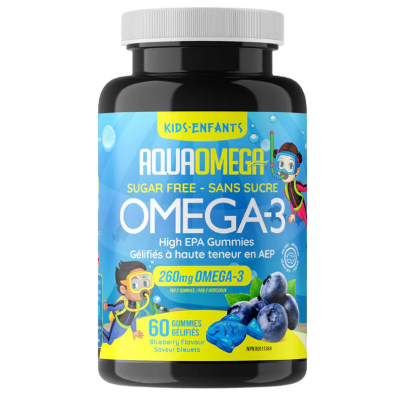 AquaOmega Kids Gummies EPA Blueberry 60 Counts