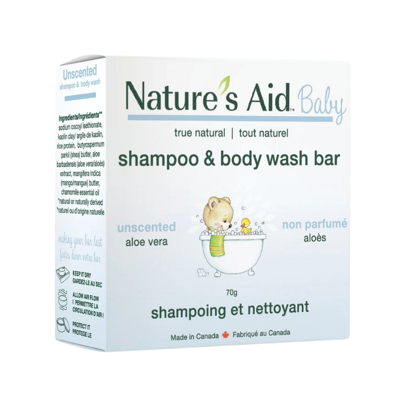 Nature's Aid Baby Shampoo & Wash Unsented Bar 70g