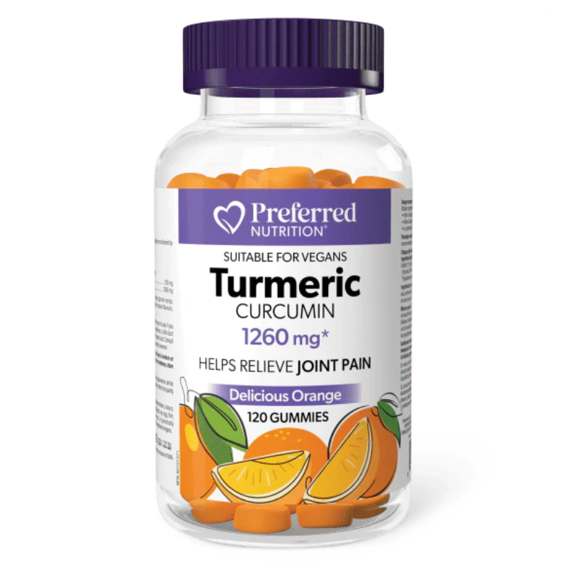 Preferred Nutrition Turmeric Curcumin 1260mg 120 Gummies