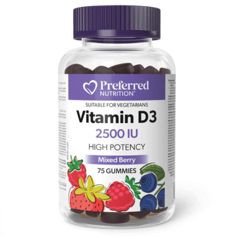 Preferred Nutrition Vitamin D3 2500IU 75 Gummies