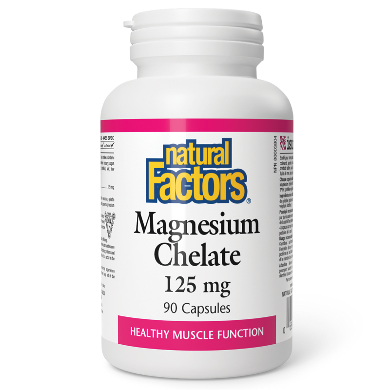 Natural Factors Magnesium Chelate 125 mg 90 Capsules