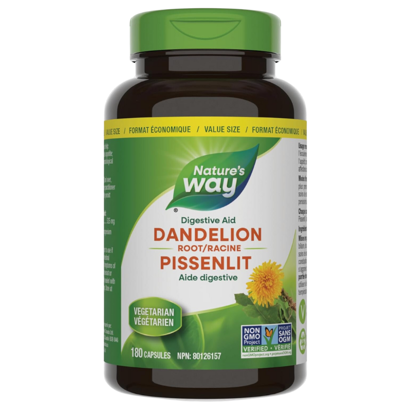 Nature's Way Dandelion Root 180 Vegetarian Capsules