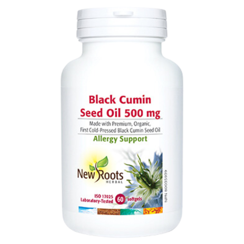 New Roots Black Cumin Seed Oil 500 mg 60 Softgels