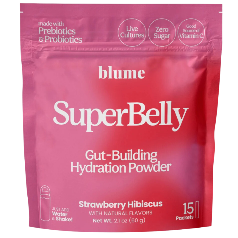 Blume Strawberry Hibiscus Gut-B Powder 15 Packs