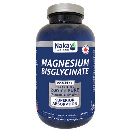 Naka Magnesium Bisglycinate 200mg 300 Vegetarian Capsules