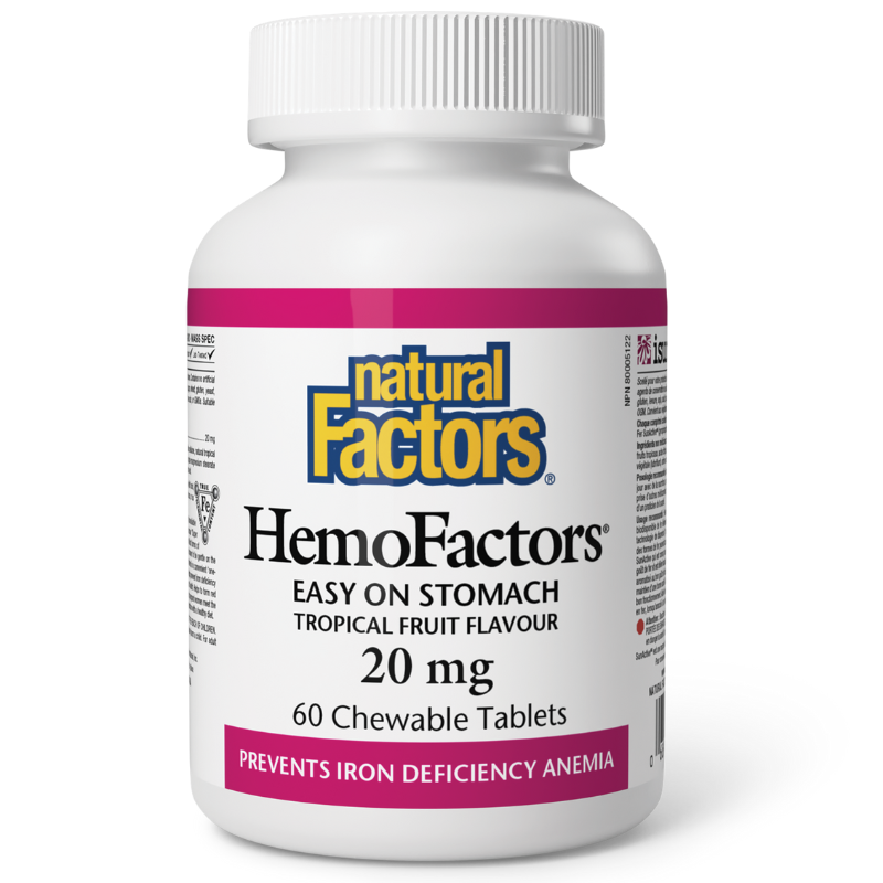 Natural Factors HemeFactors 20mg 60 Chewable Tablets