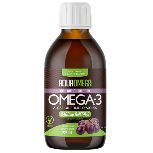 AquaOmega High DHA Grape Algae Oil 225ml