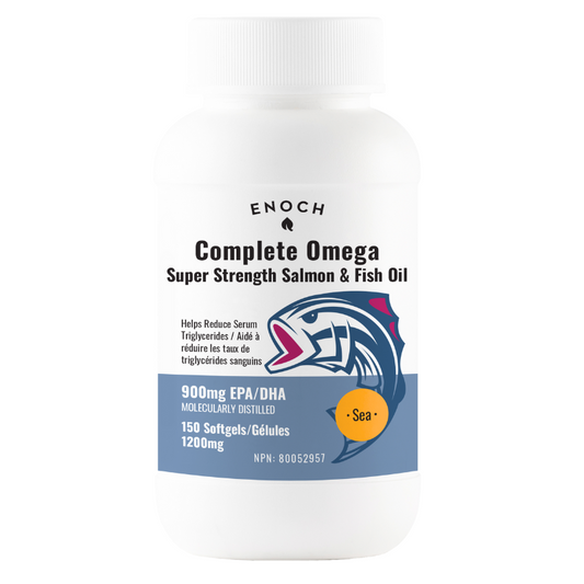 Enoch Complete Omega Super Strength Salmon & Fish Oil 1200mg 150 Softgels