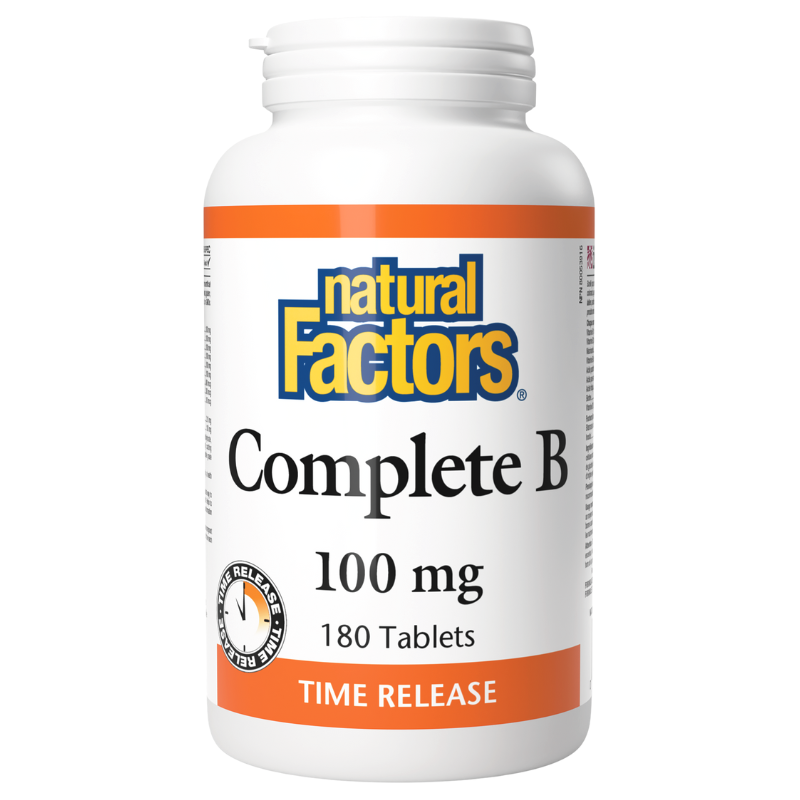 Natural Factors 緩釋型綜合維生素B片 100mg 180粒