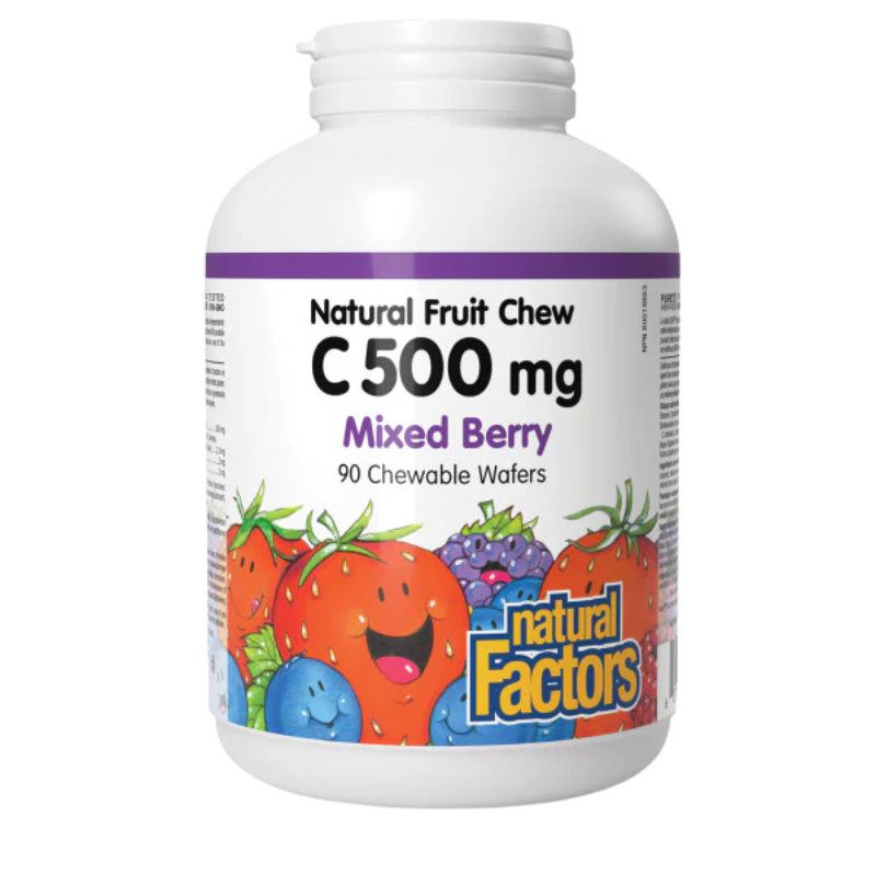 Natural Factors C 500毫克混合莓 90顆咀嚼片