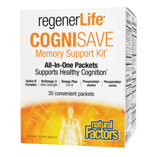 Natural Factors RegenerLife CogniSave 30 Pack Kit