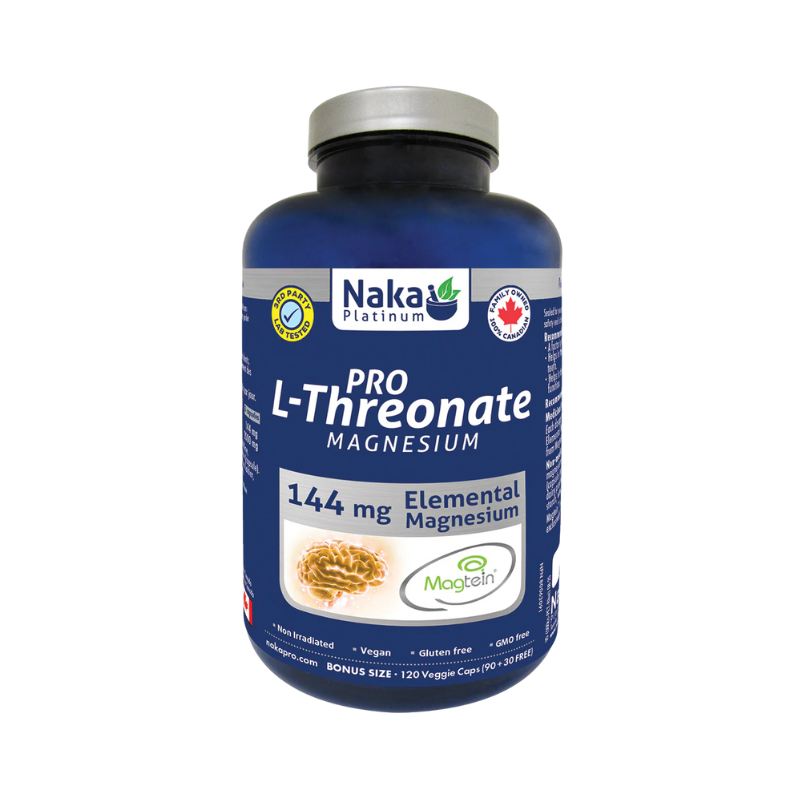 Naka Pro Magnesium L-Threonate 120 Vegetarian Capsules