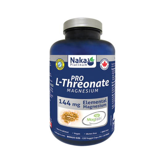 Naka Pro Magnesium L-Threonate 120 Vegetarian Capsules