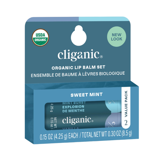 Cliganic Sweet Mint Lip Balm 2 Pack