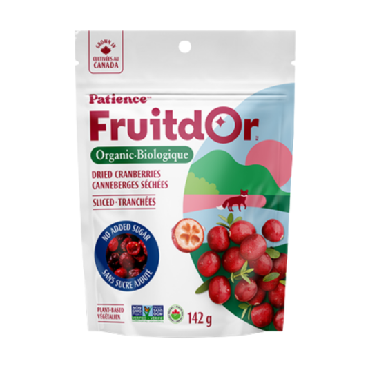 Patience FruitdOr Organic Sliced Cranberries No Sugar 142g