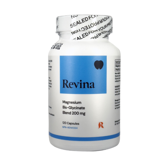 Revina Magnesium Bis-Glycinate Blend 200 mg 120 Capsules