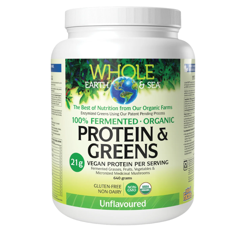 Natural Factors WES Fermented Organic Protein & Greens Unflavored 640g
