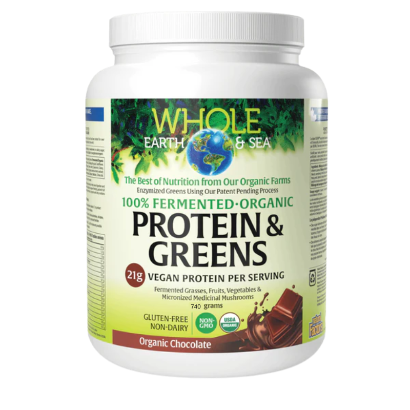 [現省$12] Natural Factors WES 發酵有機蛋白綠粉（巧克力口味）740 克