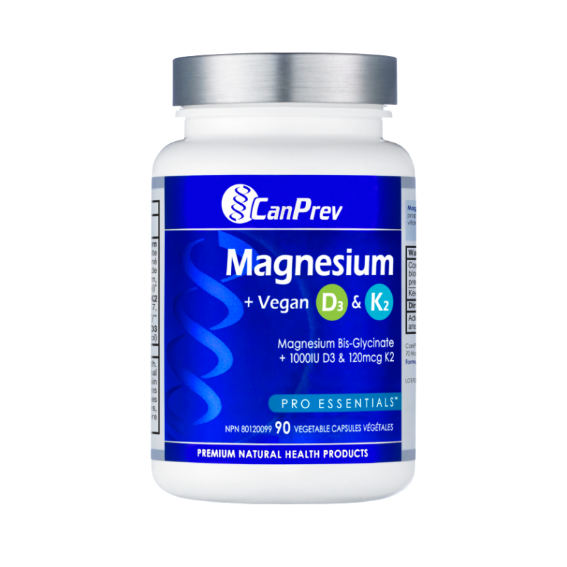Canprev Magnesium + Vegan D3 & K2 90 Vegetarian Capsules