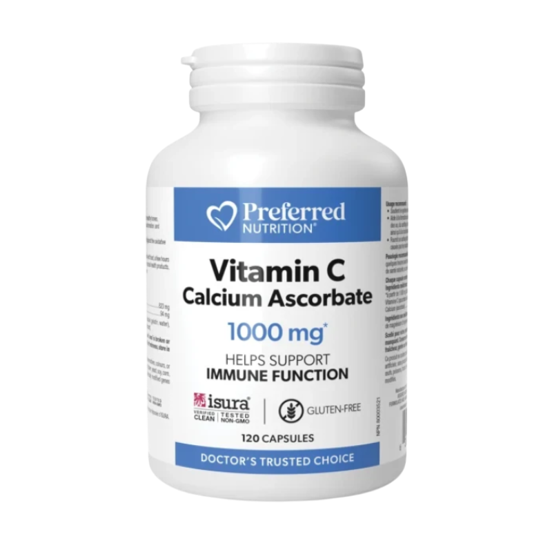 Preferred Nutrition Vitamin C Calcium Ascorbate 1000mg 120 Capsules