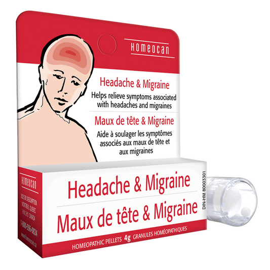Homeocan Headache & Migraine Homeopathic Pellets 4g