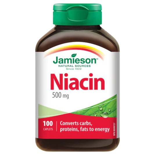 Jamieson Vitamin B3 (Niacin) 500 mg 100 Caplets