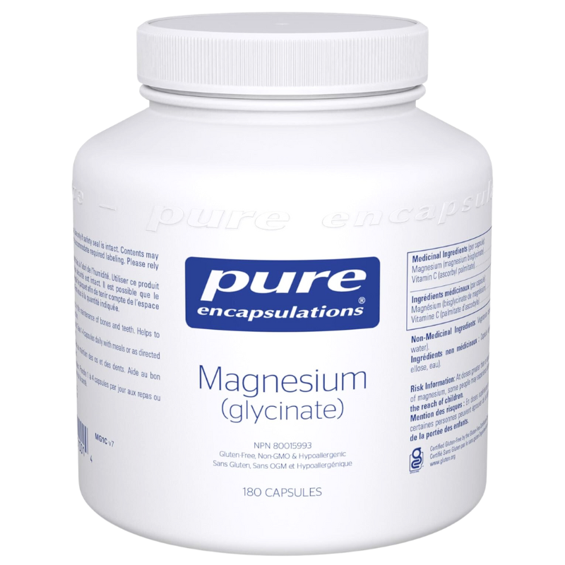 Pure Encapsulation Magnesium Glycinate 180 Vegetarian Capsules