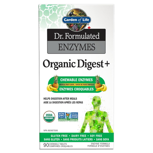 Garden of Life Dr. Formulated Enzymes Organic Digest 90 Chewable Tablets