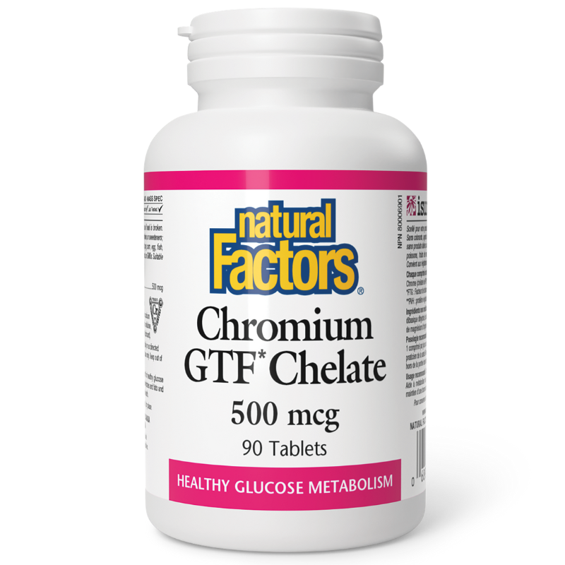 Natural Factors Chromium GTF Chelate 500mcg 90 Tablets