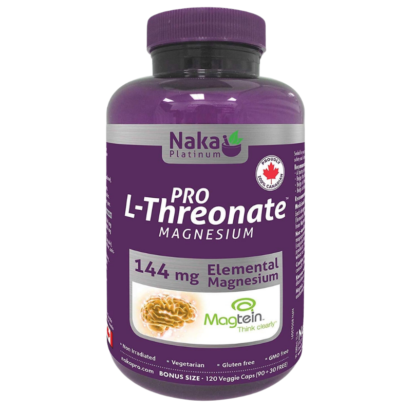 Naka Pro Magnesium L-Threonate 120 Vegetarian Capsules