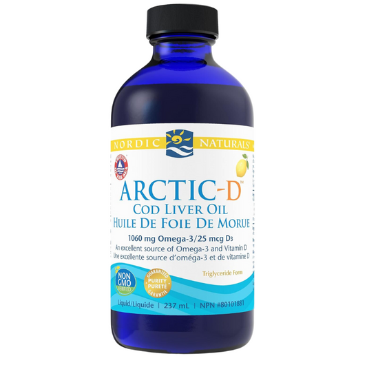 Nordic Arctic Cod Liver Oil + D Lemon 237ml