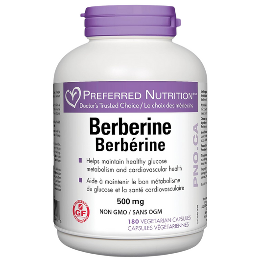 Preferred Nutrition Berberine 180 Vegetarian Capsules