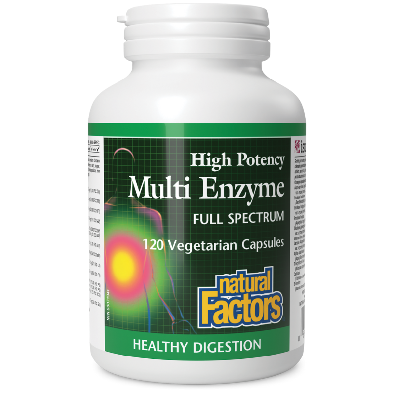 Natural Factors Multi Enzyme Full Spectrum 120 Vegetarian Capsules