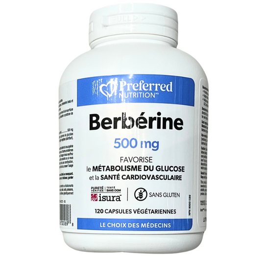 Preferred Nutrition Berberine 500mg 120 Vegetarian Capsules