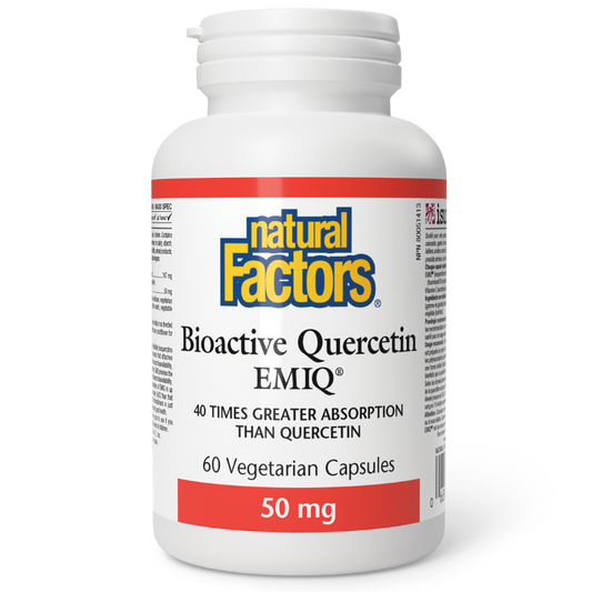 Natural Factors Bioactive Quercetin EMIQ 50 mg 60 Vegetarian Capsules