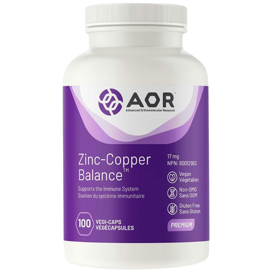 AOR Zinc-Copper Balance 17mg 100 VCapsules