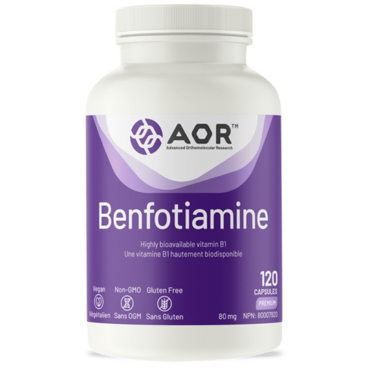 AOR Benfotiamine 80 mg 120 Vegetarian Capsules