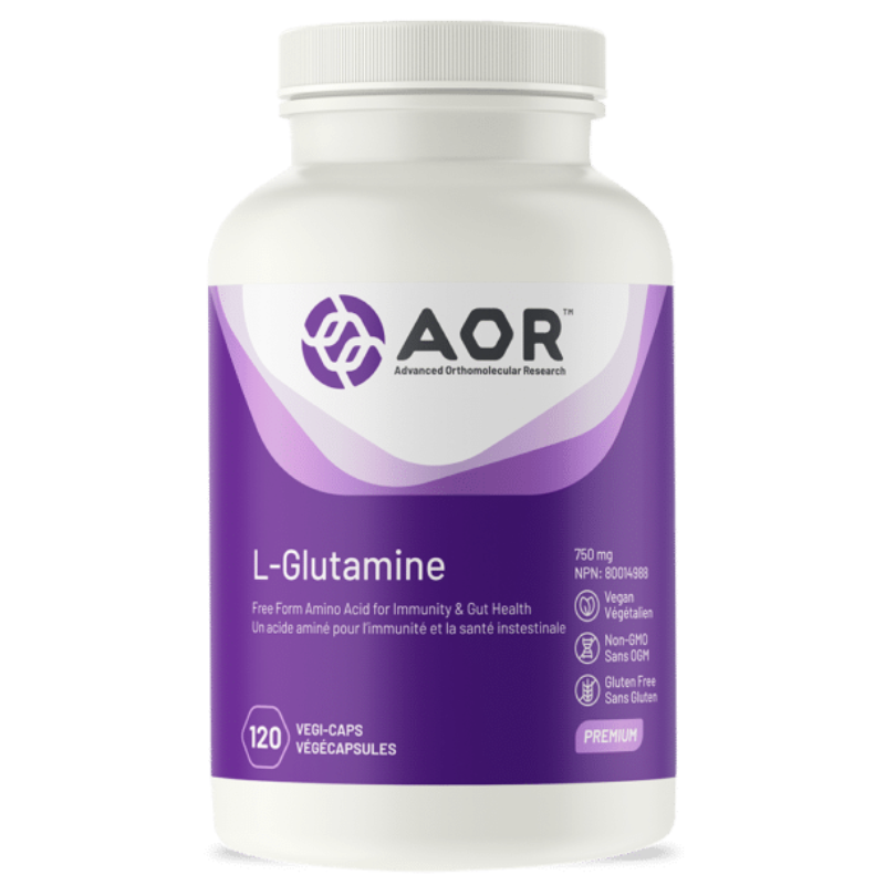 AOR L-Glutamine 750mg 120 Vegetarian Capsules