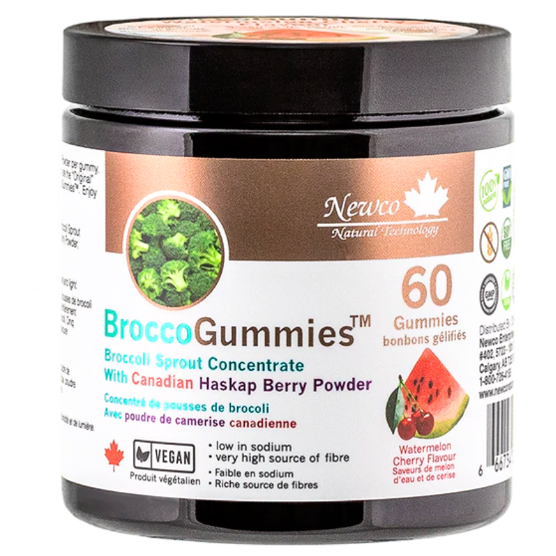 Newco BroccoGummies Watermelon Cherry 60 Gummies