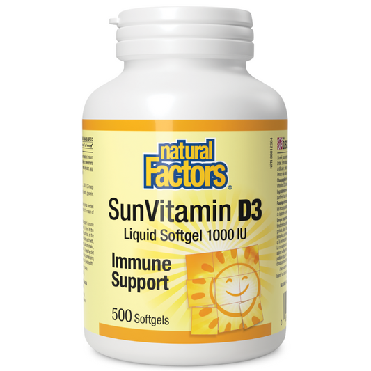 [Jan Flyer Sale!!! Save $4.5!!!] Natural Factors Vitamin D3 1000IU 500 Softgels