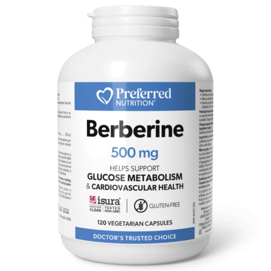 Preferred Nutrition Berberine 500mg 120 Vegetarian Capsules