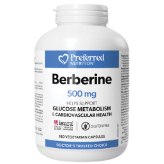 Preferred Nutrition Berberine 180 Vegetarian Capsules