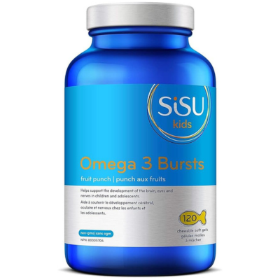 Sisu Omega 3 Bursts 咀嚼軟膠囊，水果賓治口味 120 粒