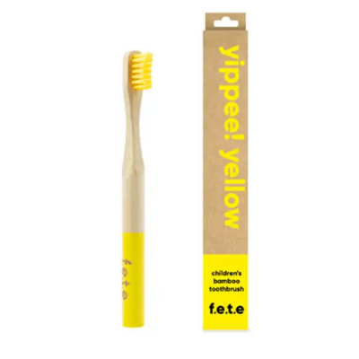 F.E.T.E. CHILD Bamboo Toothbrush Yellow